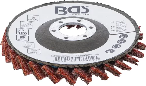 BGS technic Klapka disk | Netkané | Ø 115 mm | Veľkosť zrna 120 (74473)