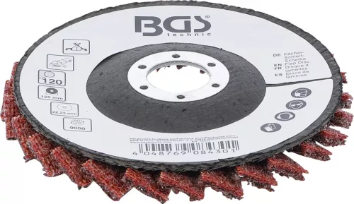 BGS technic Klapka disk | Netkané | Ø 125 mm | Veľkosť zrna 120 (74474)