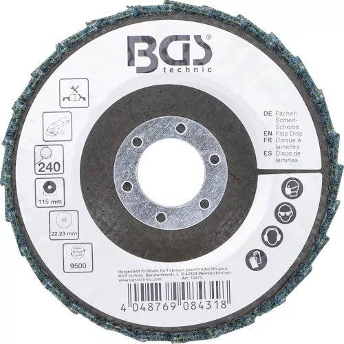 BGS technic Klapka disk | Netkané | Ø 115 mm | Veľkosť zrna 240 (74475)