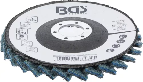 BGS technic Klapka disk | Netkané | Ø 125 mm | Veľkosť zrna 240 (74476)