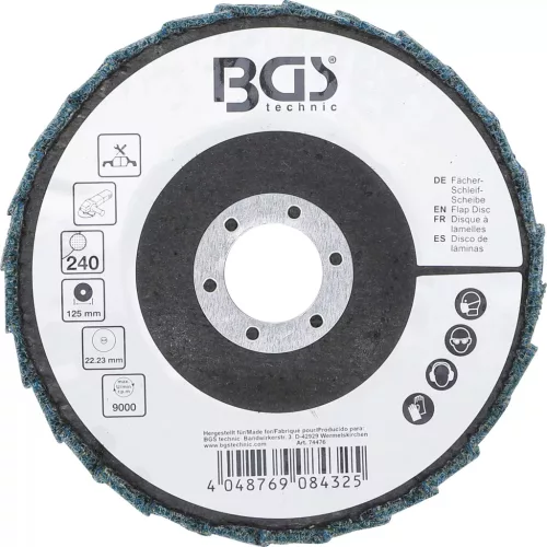 BGS technic Klapka disk | Netkané | Ø 125 mm | Veľkosť zrna 240 (74476)