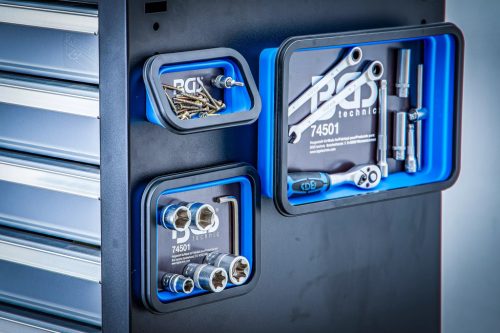 BGS technic Sada magnetických puzdier | Silikón | skladacie | 3 ks. (74501)