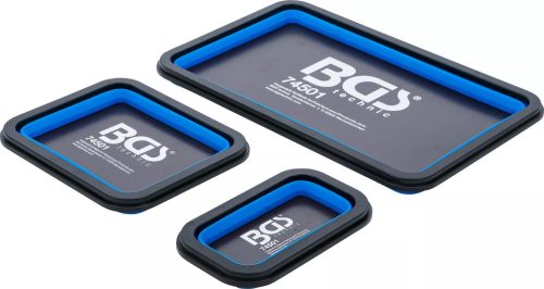 BGS technic Sada magnetických puzdier | Silikón | skladacie | 3 ks. (74501)