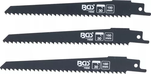 BGS technic Sada pílových listov s priamočiarym pohybom | pre drevo | pre BGS 7367 | 3 ks. (74530)