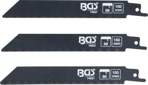 BGS technic Sada pílových listov s priamočiarym pohybom | na kov | pre BGS 7367 | 3 ks. (74531)