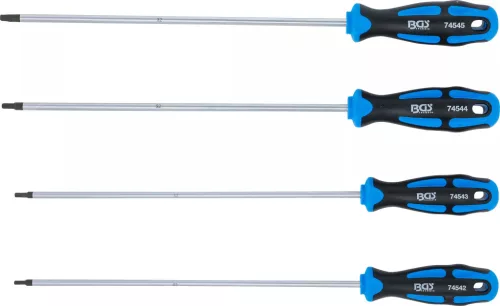 BGS technic Sada skrutkovačov | extra dlhé | T-Star (pre Torx) | T15 - T30 | 4 ks. (74541)