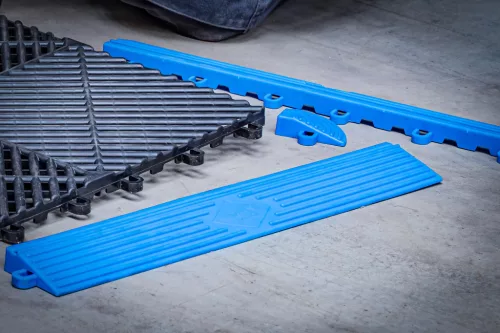 BGS technic Sada bočného rámu plastových dlaždíc | Click-System | 400 x 55 x 15 mm | 10-ks. (74547)