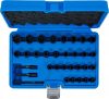 BGS technic Sada špirálových profilových objímkových kľúčov / vyťahovač skrutiek | Pohon 6,3 mm (1/4") / 10 mm (3/8") | Metrické a palcové rozmery | 32 ks.(74560)