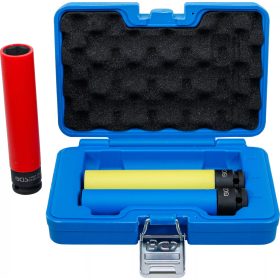   BGS technic Sada ochranných rázových zásuviek | extra hlboké | 12,5 mm (1/2") pohon | 17 / 19 / 21 mm | 3 ks. (74567)