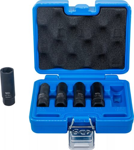 BGS technic Sada špirálových objímkových kľúčov / hlboký vyťahovač skrutiek | Vnútorný štvorhran 10 mm (3/8") | Veľkosť kľúča 10 – 16 mm | 5-dielna sada (74568)