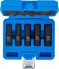 BGS technic Sada špirálových objímkových kľúčov / hlboký vyťahovač skrutiek | Vnútorný štvorhran 10 mm (3/8") | Veľkosť kľúča 10 – 16 mm | 5-dielna sada (74568)