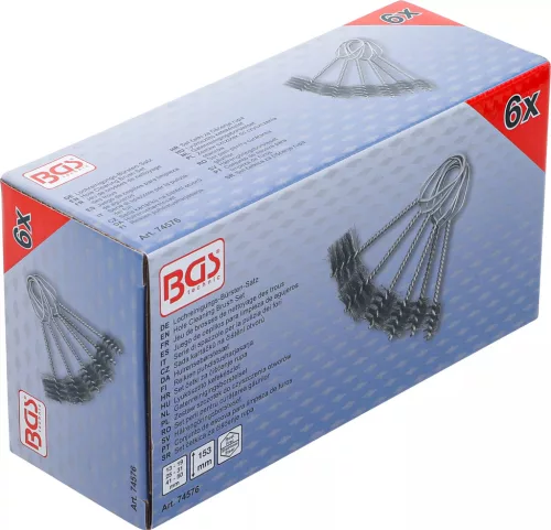 BGS technic Sada kefiek na čistenie otvorov | 6 ks. (74576)