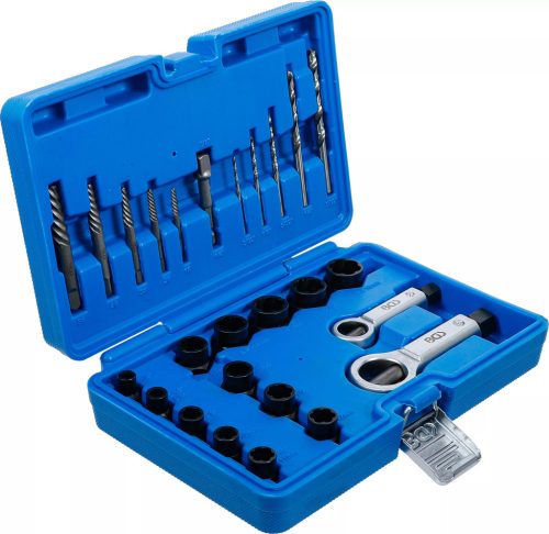 BGS technic Kompaktná súprava na odstraňovanie poškodených skrutiek, matíc a tŕňov| 26 ks. (74581)