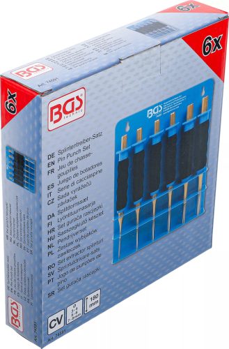 BGS technic Súprava dierovačov | s ochranou rúk | 180 mm | 3 - 8 mm | 6 ks. (74591)