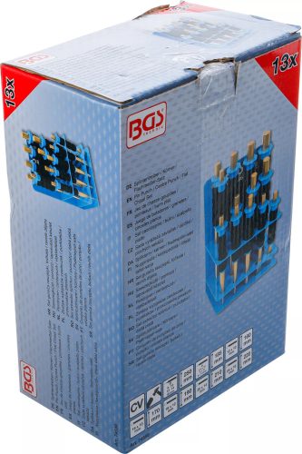 BGS technic Sada priebojníkov/stredových priebojníkov/plochých sekáčov | s ochranou ruky | 13-dielna (74596)