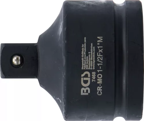 BGS technic  Adaptér na rázové nástrčné kľúče | 38 mm (1-1/2") vnútorný štvorhran - 25 mm (1") vonkajší štvorhran (1") (7468)