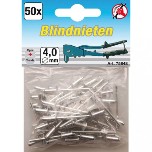 BGS DIY Súprava slepých nitov | Ø 4.0 mm | 50 ks (BGS 75848)