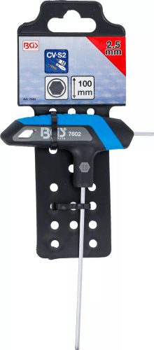 BGS technic Skrutkovač s T-rukoväťou | Šesťhranný objímkový kľúč | 2,5 mm  (7602)