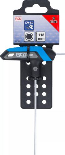BGS technic Skrutkovač s T-rukoväťou | Šesťhranný objímkový kľúč | 3 mm(7603)