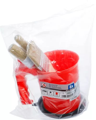 BGS DIY sada plochých a okrúhlych štetcov vo vedierku na farbu, 6 ks (76500)