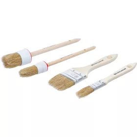 BGS DIY sada plochých a okrúhlych štetcov, 4 ks (76525)