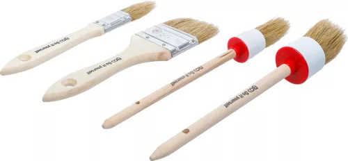 BGS DIY sada plochých a okrúhlych štetcov, 4 ks (76525)