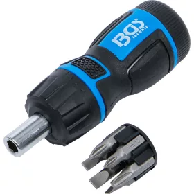   BGS technic mini sada skrutkovača a bitov, prepínateľná račňová rukoväť, 7 ks (7898)