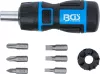 BGS technic mini sada skrutkovača a bitov, prepínateľná račňová rukoväť, 7 ks (7898)