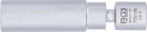 BGS technic Objímka na žeraviace sviečky a zapaľovacie sviečky | 10 mm (3/8") | 16 mm (80000-16)