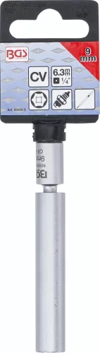 BGS technic Objímka pre žiarovku a zapaľovaciu sviečku | 6,3 mm (1/4") | 9 mm (80000-9)