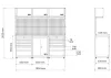 BGS technic Systém nástenných dielenských skriniek – 3 modulov (80100)