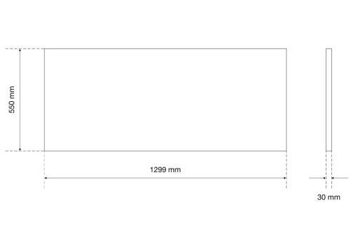 BGS technic Pracovná doska z masívneho dreva | 1950 x 550 x 30 mm (80207)