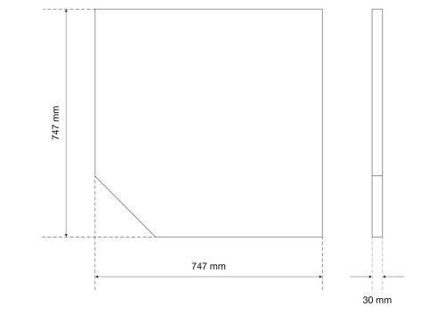 BGS technic Pracovná doska z masívneho dreva | Rohová základňa (80210)