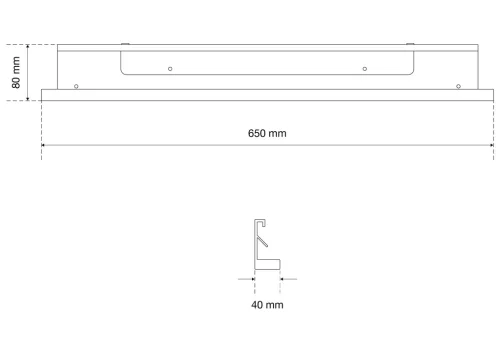 BGS technic Lightning Cover | pre LED osvetľovacie prvky | 650 mm (80214)