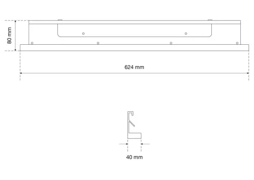 BGS technic Lightning Cover | pre LED osvetľovacie prvky | Rohová základňa | 624 mm (80217)