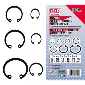   BGS technic Súprava vnútorných Seegerových krúžkov | Ø 3 - 32 mm | 300 ks (BGS 8049)