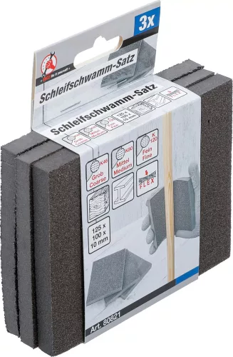 BGS DIY Súprava brúsnych hubiek | K 46, 80, 120 | 3 ks. (80821)
