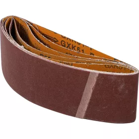   BGS DIY Sada brúsnych pásov | pre pásovú brúsku | 75 x 533 mm | K 40 – 60 – 80 – 120 – 240 | 5 ks. (80822)