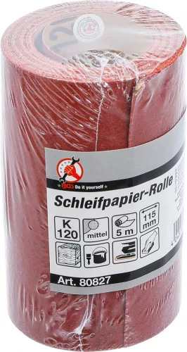 BGS DIY Kotúč brúsneho papiera, 115 mm x 5 m, zrnitosť 120 (BGS 80827)