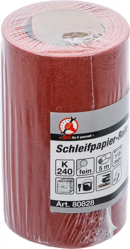 BGS DIY Kotúč brúsneho papiera, 115 mm x 5 m, zrnitosť 240 (BGS 80828)