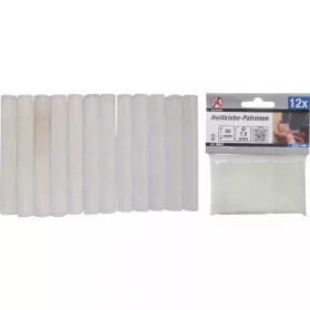   BGS DIY Súprava tyčiniek tavného lepidla | transparentné | Ø 7,5 mm, 50 mm | 12 ks (BGS 80851)