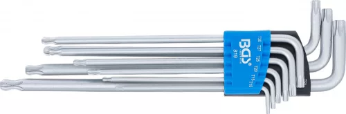 BGS technic Sada zahnutých kľúčov | extra dlhé | T-profil (pre Torx) s guľatou hlavou | T10 - T50 | 9-dielna (BGS 819)