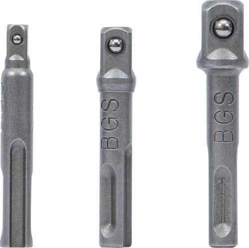 BGS technic Sada adaptérov | SDS - vonkajší štvorec 6,3 mm (1/4"), 10 mm (3/8"), 12,5 mm (1/2") | 3 ks. (8214)