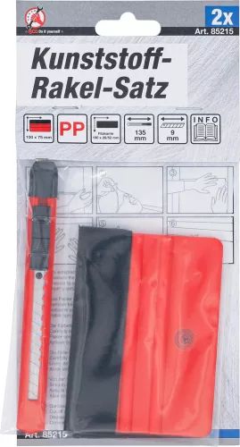 BGS DIY Sada plastových stierok | na fólie | s filcovou hranou | 2 ks. (85215)
