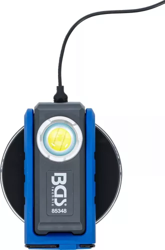 BGS technic Dielenské svietidlo COB LED s magnetom a háčikom | skladacie | s funkciou bezdrôtového nabíjania (85348)
