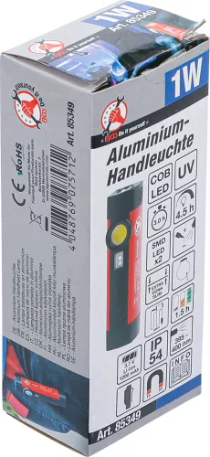 BGS DIY Hliníkové vreckové COB-LED / UV svietidlo | 1 W (BGS 85349)
