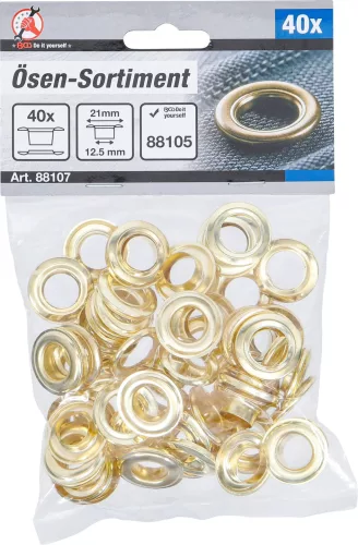 BGS DIY Sortiment očiek | 12,5 x 21 mm | 40 ks. (88107)