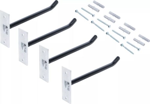 BGS DIY Sada zosilnených hákov na disky na stenu | 250 mm | 4 ks. (88304)