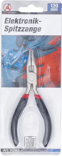 BGS DIY Špicaté kliešte na elektroniku | rovné | s pružinou | 120 mm (BGS 90383)