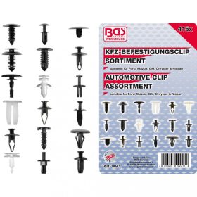   BGS technic Súprava plastových príchytiek čalúnenia pre vozidlá Ford, Mazda, GM, Chrylser, Nissan | 415 ks (BGS 9041)